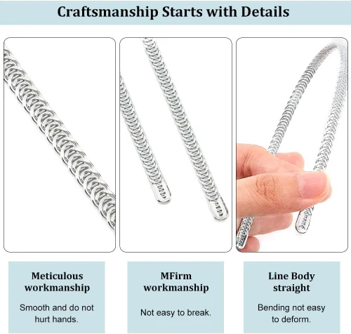 Vista 4 de BENECREAT 24 piezas de corsé de metal en espiral de 10 pulgadas, varillas de modelado de acero en espiral, corsé en espiral para corsés, costura