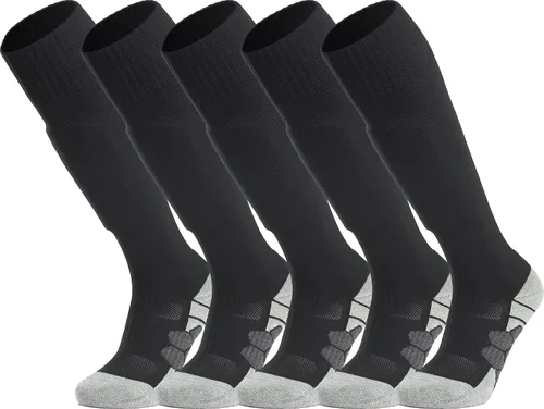 Vista 8 de APTESOL - Calcetas de fútbol hasta la rodilla (paquetes de 1/3/5) Calcetas acojinadas para niños, jóvenes, adultos, para equipos deportivos OTC