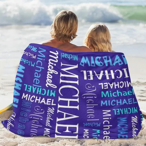 Vista 6 de Manta personalizada con nombre para niños, mantas personalizadas con nombre y texto para adultos, niños, niñas, niños, recién nacidos, regalo