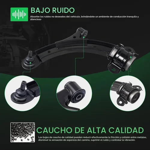 Vista 4 de AUQDD 2 piezas de brazo de control inferior delantero y conjunto de rótula compatibles con 2010-2013 Fo-rd Mustang, 2014 Mustang (para base y GT)