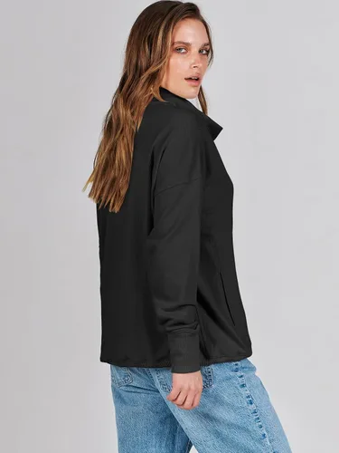 Vista 5 de ANRABESS Sudaderas casuales con botones para mujer, sudaderas de gran tamaño con bolsillos para otoño e invierno 2023