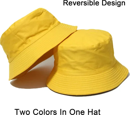 Vista 22 de PFFY Bucket Hat for Women Men Cotton Summer Sun Beach Fishing Cap