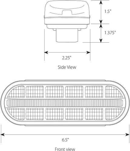 Vista 5 de GG Grand General 74850 Luz sellada (Oval Prime Spyder Amber 14 LED)