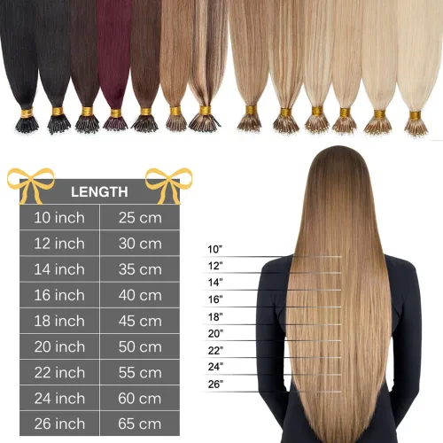 Vista 21 de SEGO Extensiones de cabello humano con micro cuentas, extensiones de cabello humano con micro bucle, lacio, natural, fusión fría, 1.76 oz/paquete