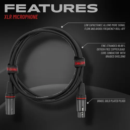 Vista 2 de Cableworks Por Gator Cases Headliner Series Premium 3 Foot XLR Cable de micrófono (GCWH-XLR-03)