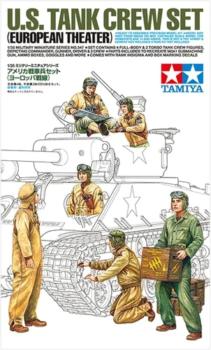 Vista 2 de Tamiya Modelos U.S. Tank Crew Set (Teatro Europeo)