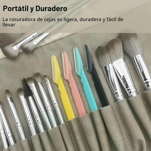 Vista 7 de Maquinilla de afeitar de cejas para mujer, 4 piezas de afeitar Dermaplane para mujer, multiusos, moldeador de pelo facial