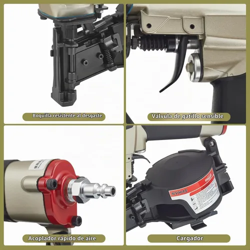 Vista 3 de Maxparts Pistola de clavos para techos NVH45 15 grados Pistola De Roofing