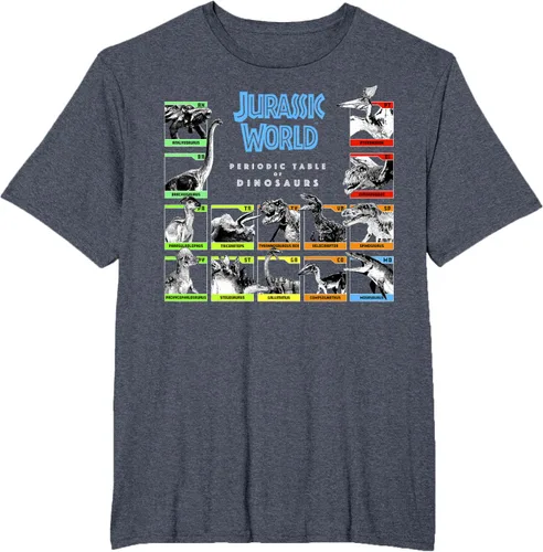 Vista 25 de Jurassic World Camiseta Periodic Table of Dinosaurs, Negro, S