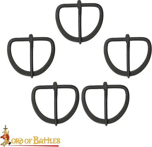 Vista 8 de Lord of Battles Hebillas medievales Hebillas históricas Hebilla de cinturón de latón ideal para recreación, eventos medievales, SCA, LARP