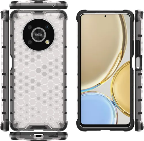 Vista 15 de Pzwoxukhov Funda compatible con Huawei Nova 3i, compatible con Huawei P Smart+ 2018 Honeycomb Anti-Drop Shock-Absorbing Case Negro