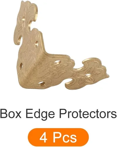 Vista 5 de METALLIXITY Protectores de esquina decorativos (1.024 in/1.02 pulgadas), 4 unidades, protector de borde de madera de cobre para muebles, mesa