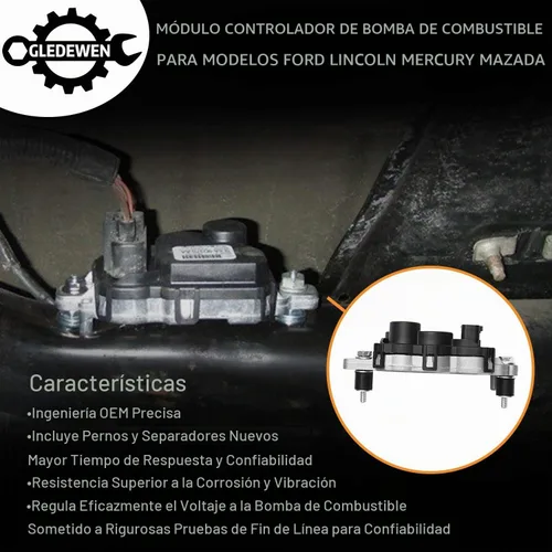 Vista 2 de 590-001 Módulo del controlador de la bomba de combustible con pernos de montaje para modelos Ford 2004-2011, Lincoln 2005-2011, Mazda 2005-2011