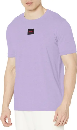 Vista 8 de Hugo Mens Ribbed Crew Neck Regular Fit Center Logo T-Shirt Blanco (Chalk White)