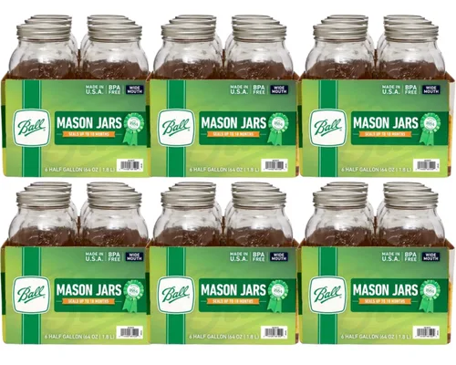 Vista 36 de Ball Mason, Frascos de mermelada con tapas y bandas, Set de 12 unidades de 4 oz, 4 onza, Transparente
