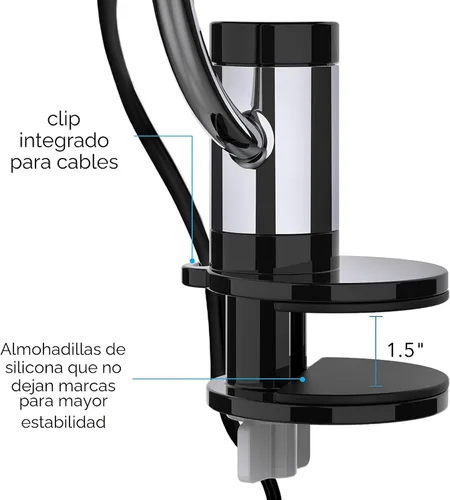 Vista 6 de Vornado PivotC - Ventilador de aire personal con clip y soporte multisuperficie, color negro