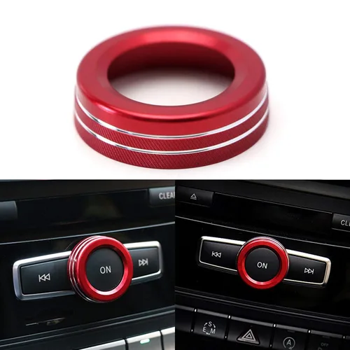 Vista 8 de x xotic tech Botón de control de audio estéreo de aluminio de aleación azul para interruptor de control de sonido, decoración de anillo compatible