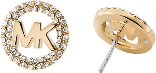 Vista 2 de Michael Kors - Aretes tipo dormilona, de acero inoxidable, con detalles de cristal