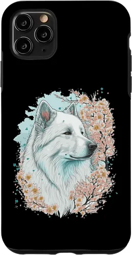 Vista 11 de iPhone 15 Samoyed Cherry Blossom Dog Japanese Sakura Flower Case