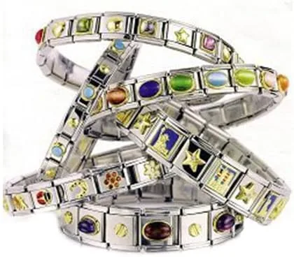 Vista 3 de Sexy Sparkles Pulsera de eslabones italianos Kiss Me On Lips, Acero inoxidable