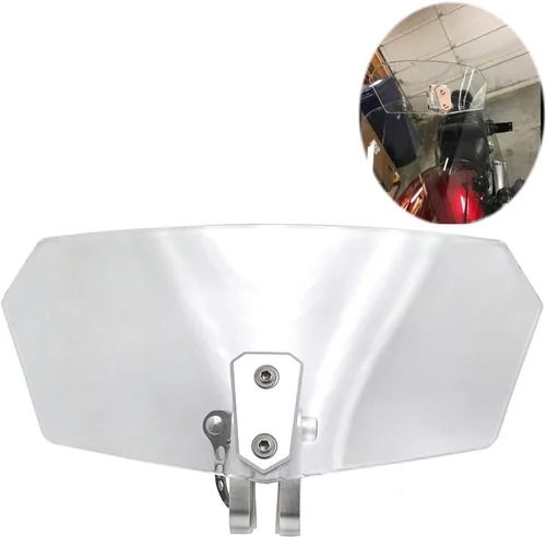 Vista 2 de WCO - Alerón de extensión de parabrisas ajustable con clip compatible con V-Strom 650 V-Strom 1000 ABS