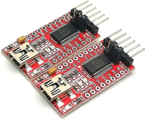 Vista 2 de FainWan 2 unids FT232RL FTDI Mini USB a TTL Adaptador Convertidor Serial, 3.3V/5.5V, Soporta Win95/98/98se/ME/2000/XP/win7 32bit/64bit, DTR, RXD