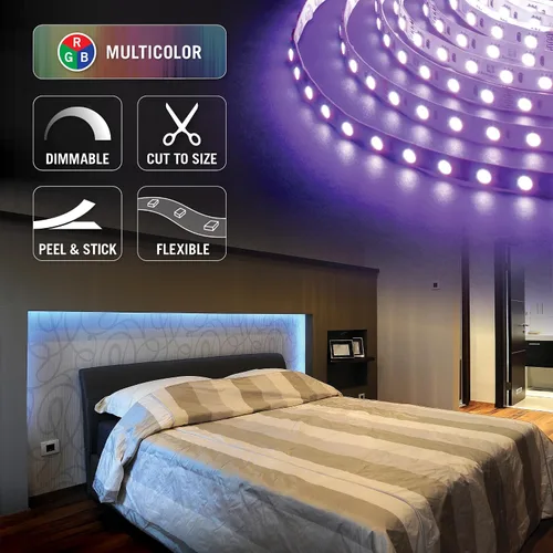 Vista 4 de Armacost Lighting RibbonFlex Home 614250 - Cinta de luz LED multicolor (60 ledes/metro, 32,8 pies (32.8 ft)