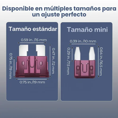 Vista 3 de Kit surtido de fusibles para automóvil de 120 piezas, fusibles