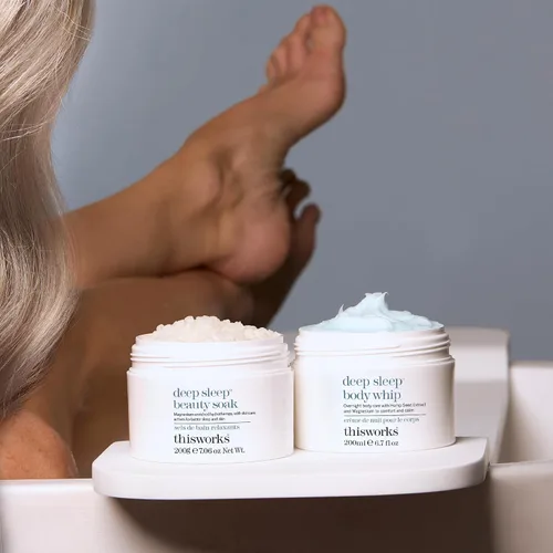 Vista 8 de THISWORKS Deep Sleep Body Whip - Hidratante corporal nocturno ultra rico con manteca de karité, magnesio y aceites esenciales - Nutre la piel