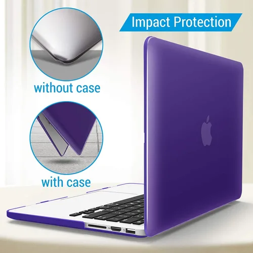 Vista 8 de IBENZER Compatible con Funda para MacBook Pro de 15 Pulgadas 2015 2014 2013 2012 A1398, Funda de Carcasa Dura y Cubierta para Teclado y Protector