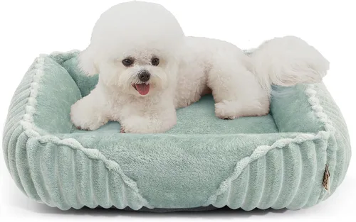 Vista 30 de EHEYCIGA Linda cama para perro de tamaño mediano, cama para mascotas de 30 Crema