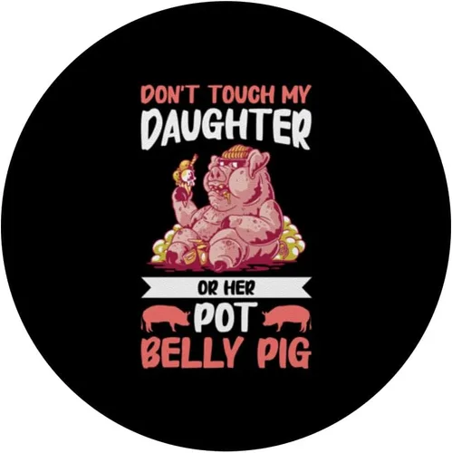 Vista 3 de Pot Belly Pig Parent Mini Pig Caretaker PopSockets Adhesive PopGrip