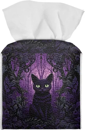 Vista 30 de 250th Anniversary Square Tissue Box Cover Pu Leather Tissue Holder Facial Paper Cover Waterproof Toilet Paper Holder for Bathroom Bedroom Modern