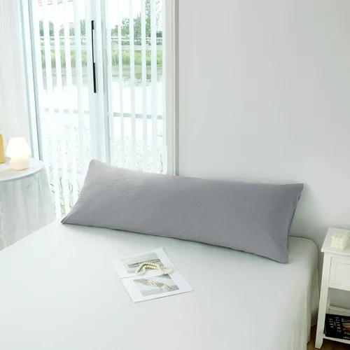Vista 17 de MILDLY Funda de almohada súper suave – Fundas de almohada ligeras de microfibra lavada, tamaño King, color gris, 2 unidades, fácil cuidado