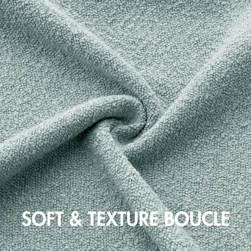 Vista 2 de MIULEE Funda de almohada texturizada con diseño de boucle, color azul aguamarina, funda de almohada lumbar sólida, decorativa de primavera, suave