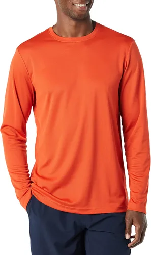 Vista 6 de Amazon Essentials Camiseta de manga larga Performance Tech Workout con cuello redondo para hombre Negro
