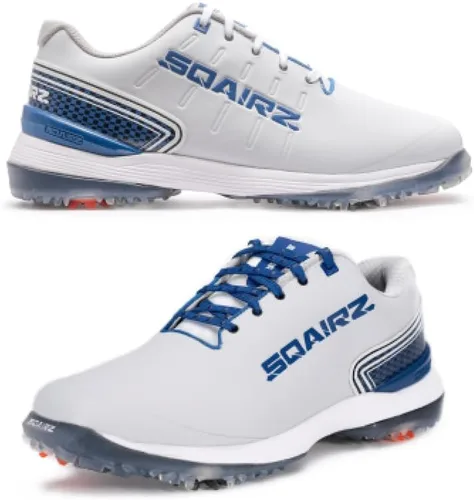 Vista 4 de SQAIRZ Zapatos de golf deportivos para hombre, nuevos zapatos de golf, diseñados para el equilibrio y el rendimiento, picos reemplazables