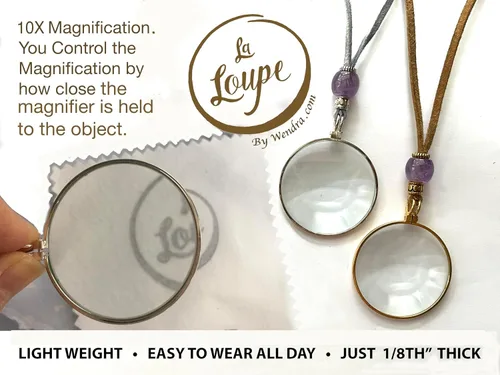 Vista 19 de by Wendra Collar con aumento, elementos naturales para aumentar la visión y la energía. ¡Deja tus lentes de lectura en casa! La Loupe