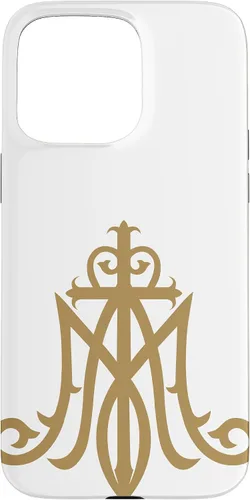Vista 31 de Funda católica con monograma para iPhone 16 Virgin Mary Insignia Ave Maria