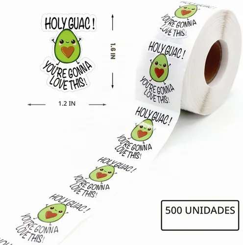 Vista 2 de Littlefa Pegatinas de aguacate, Holy Guac You're Gonna Love This Stickers