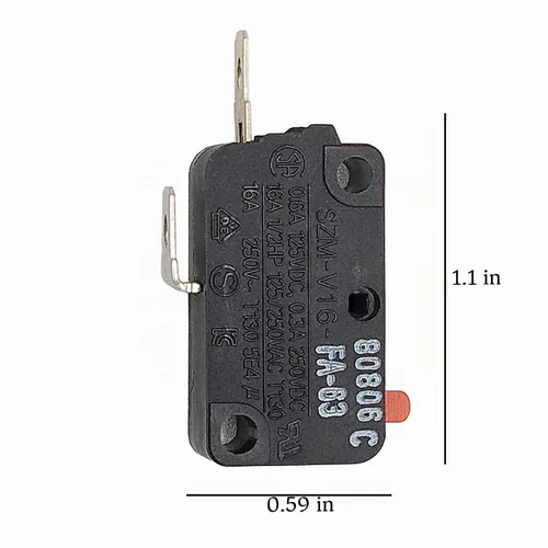 Vista 2 de [SZM-V16-FA-63 Interruptor OEM Mania] SZM-V16-FA-63 Paquete de 2 piezas de repuesto compatibles con LG GE Starion Microinterruptor de la puerta