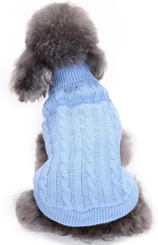 Vista 21 de CHBORCHICEN Suéteres de punto para perros pequeños, sudadera cálida para mascotas gatos, ropa de invierno, suéter de gatito y cachorro