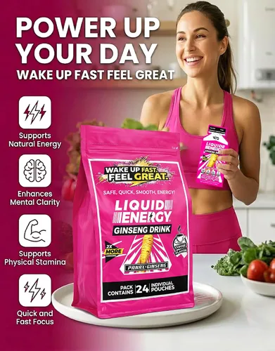 Vista 5 de VITAL 4U Liquid Energy Shot - Bolsas de cafeína listas para beber con Panax ginseng y vitaminas B
