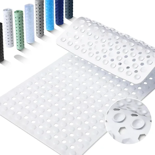 Vista 14 de Yimobra Tapete Cuadrado Antideslizante para Piso de Ducha, 21"x21" Tapete para Bañera Lavable a Máquina, Suave para los Pies, Tapete de Baño