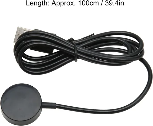 Vista 3 de Cargador de reloj inteligente para 1 2 3, USB Smartwatch Cable de carga Dock Charger Stand. (negro)
