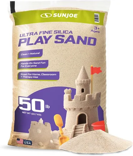 Vista 10 de Sun Joe Silica Play Sand for Sandbox, Sensory Table & Gardens, PLYSAND20