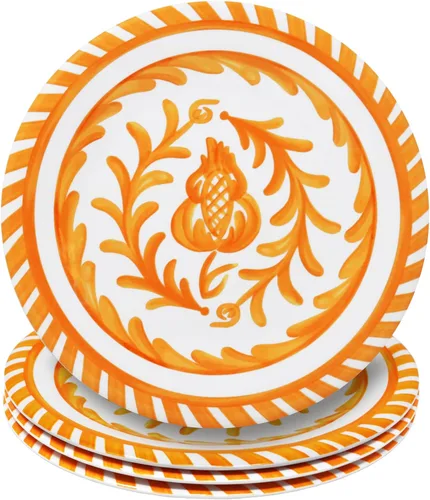 Vista 9 de Le Cadeaux Plato de ensalada de melamina de 9 pulgadas, juego de 4, Palermo