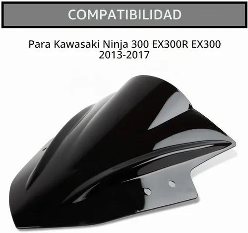 Vista 2 de PSLER Deflector de viento de doble burbuja para Ninja 300 EX300 2013-2017