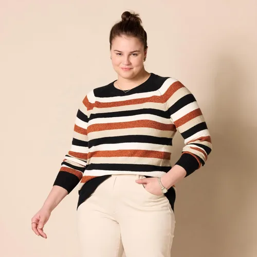 Vista 6 de Tienda Essentials Suéter de cuello redondo de manga larga suave al tacto para mujer