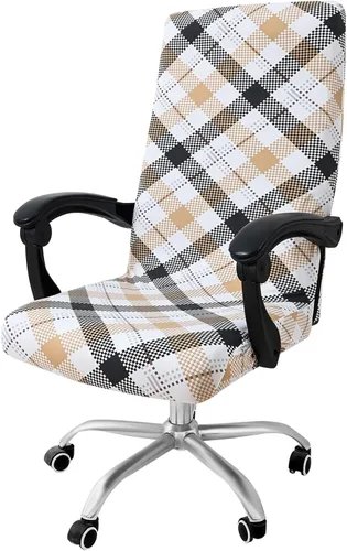 Vista 63 de Smiry fundas elásticas estampadas para silla de oficina de computadora, fundas universales para sillas giratorias de escritorio, extraíbles